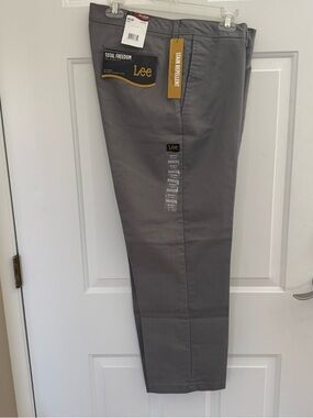 Lee Gray Total Freedom Relaxed Fit Pants with Stain Repellent Tag
